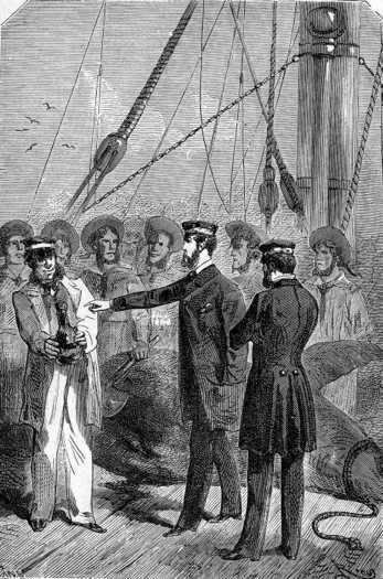 “What!” said Lord Glenarvan. “Do you mean to say that the shark has got a bottle in his stomach?”