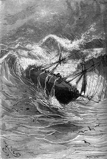 “It’s in God’s hands!” cried the captain. “Pour out!”