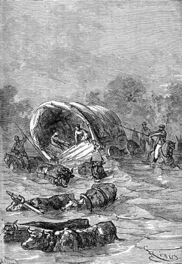 The wagon leaned precariously