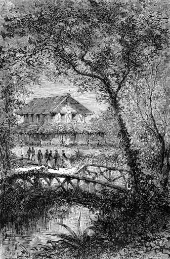 It was a charming house, built of wood and brick