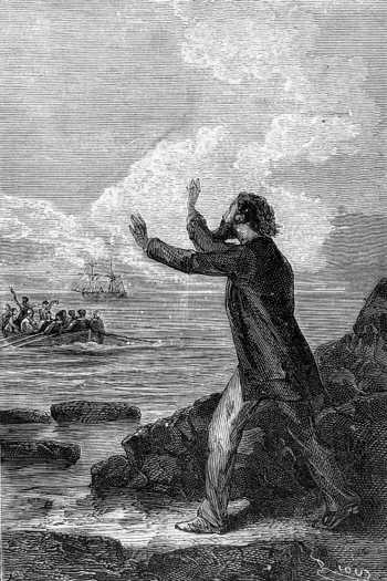 A man was standing on the shore